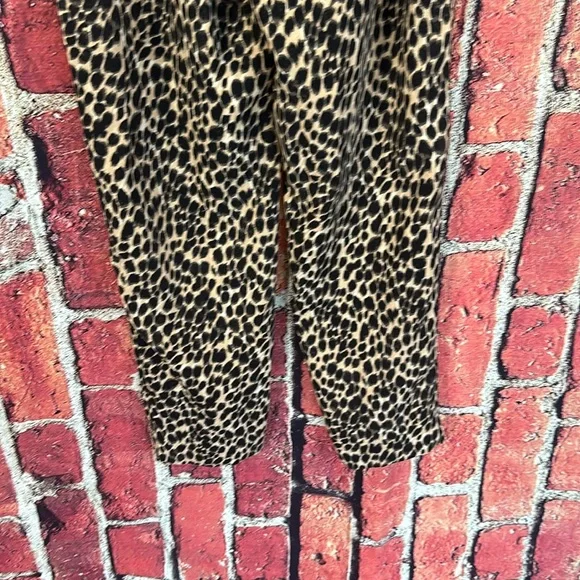 J.crew Leopard wide-leg cropped Jamie pant with elastic waist size 00 - Picture 9 of 11